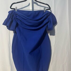 Fashion Nova Royal Blue Strapless Dress Size 2XL